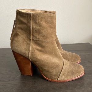 Brown Suede Booties